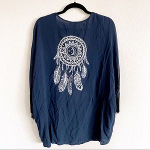 Wet Seal Dream Catcher Fringe Kimono